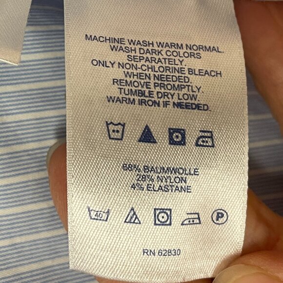 Lands End Women's Size 8 Long Sleeve Dress Shirt - Pinstripes - Picture 5 of 12